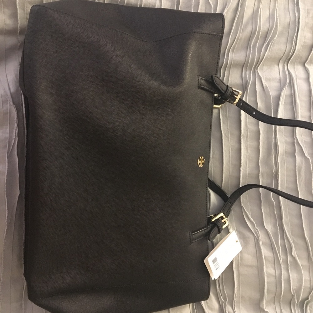 Tory Burch York Buckle Tote in Black